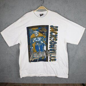 Jacksonville Jaguars Magic‎ Johnson T's VTG 1994 XXL White Single Stitch T-Shirt